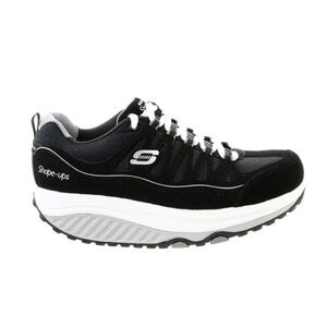Skechers Black and White Shape- ups Sneakers with Comfort and Style